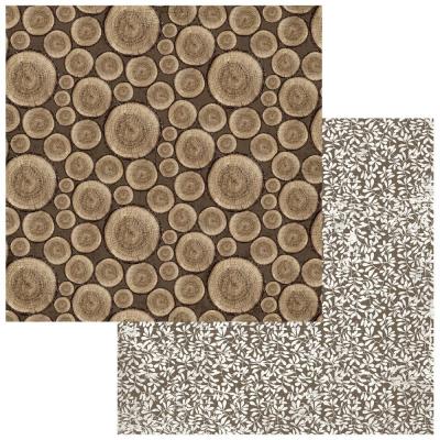 49 and Market Designpapier Evergreen Season - Joyful Timber